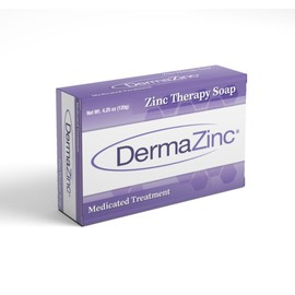 DermaZinc Therapy Soap, Zinc Soap for Skin, Skin Disorder Relief for Psoriasis, Dermatitis, Eczema, and Other Condition Symptoms (Pack of 3)