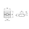 10x T-Slot Nut Sliding Block Slot 8 - Type B