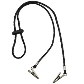 RSYHVG 2 PCS Black Adjustable Bib Holder Clips Napkin Holders Napkin Clip Neck Chain for Adult