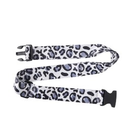 Periea Luggage Straps Set of 2 - Adjustable Suitcase Straps with Quick Release Buckle, Heavy Duty Luggage Straps for Suitcases, Travel Accessories, Thickened Luggage Belt - Silver Leopard