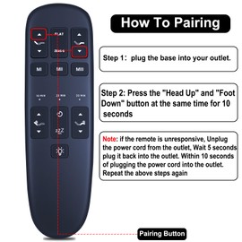 Replacement Remote Control RF373E JLDK.28.10.14 for Blissful Nights e4 e6 Ergomotion Hand Wand Greaton Adjustable Bed Base