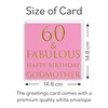 Hunts England - Godmother 60th Birthday Card - 60 &