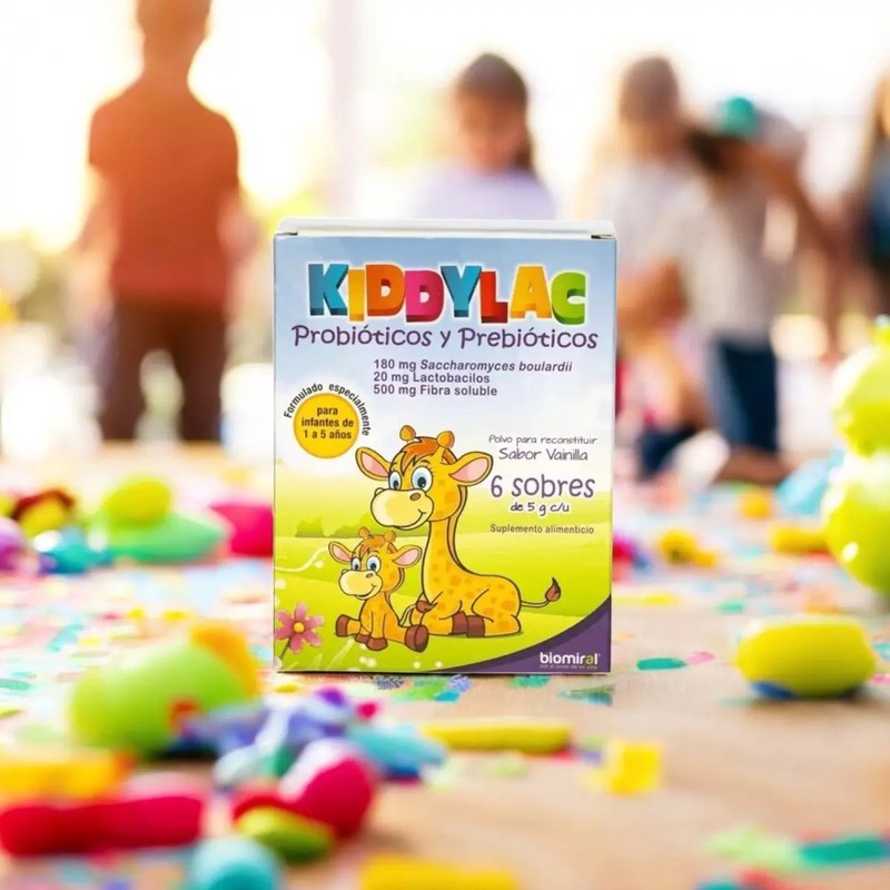Probioticos Y Prebioticos Kiddylac 6 Sobres Sabor Vainilla