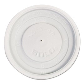 Solo VL34R-0007 White Vented Plastic Lid - For Solo Paper Hot Cups (Case of 1000)