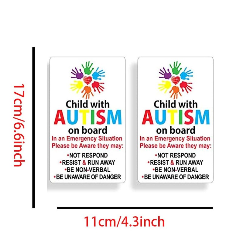 Autism Awareness Car Decal – Waterproof Vinyl Emergency Alert Sticker