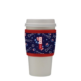 Sok It HotSok Coffee & Tea Reusable Insulated Neoprene Cup Sleeve (Patriotic Paws)