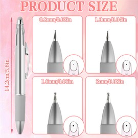 2-teiliger Nail Art Dotting Pen Kugelschreiber, 4-in-1 Nail Dotting Pen Werkzeuge Marker Zubehör für Schönheitssalons, Multifunktionales Kunstwerkzeug Zubehör zum Malen