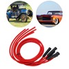 Spark Plug Ignition Wire Set Red High Performance Silicone 1m