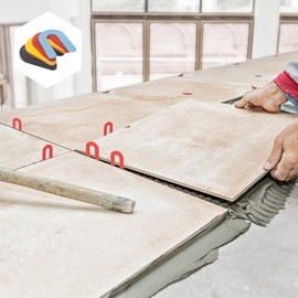 SZSYD 400PCS Plastic Shims, Horseshoe Shims, U Shaped Tile Spacers, Plastic Shims for Leveling, Blue 1/16”, Red 1/8”, Yellow 3/16”, Black 1/4”