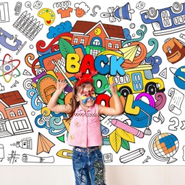Affrolling Giant Coloring Poster for Classroom Wall Versatile 31.5X 72 Inches Jumbo Coloring Tablecloth Books Crafts Activities Gifts for Classroom Home Birthday Party Supplies Favor (Back to School)