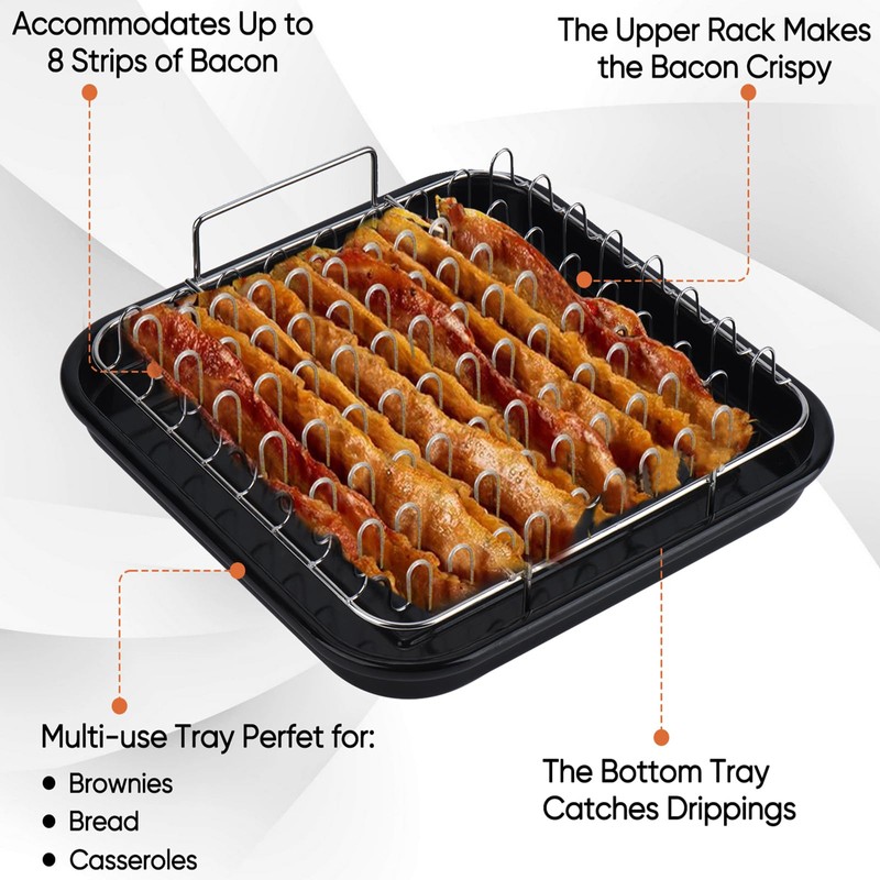 Favfully Dedicated Bacon Rack Cooking BRACE For Ninja Woodfire Pizza