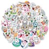 AUCEKO 50PCS Multicolor Cartoon Rabbit Stickers, Vinyl, Glossy, Waterproof, Reusable,