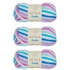 3 Skeins of Sensy Candy Yarn, 3.5 oz, 251 Yards,