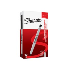 Sharpie 2065411 Ultra Fine Point Permanent Markers - Black (Pack of 12)