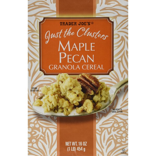 Trader Joe's Just the Clusters Maple Pecan Granola Cereal 16 Oz.