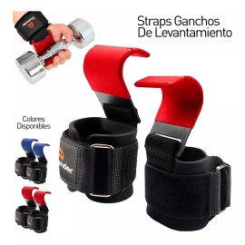 Bluelander 4 Pares Straps Ganchos De Levantamiento Muñequera Gym