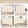 Room Divider 6 Panel Room Dividers/Wheels, Fabric Room Divider Panel