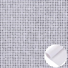 Knitgrip 2 Pack 20 x 18 Inches Needlepoint Canvas 18 Mesh Blank White Canvas Pure Cotton Needlepoint Mesh Twist Interlock for Embroidery DIY Knit Crochet Projects Make Dividers