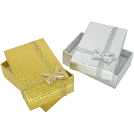 GadgetpoolUK 12 x Luxury Jewellery Gift Boxes Box for Pendant Bracelet Earring Necklace Ring Dimension:5x8x2.5cm Gold Silver
