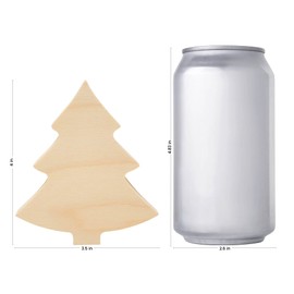 Chunky Christmas Wood Tree Cutout 4-inch, Small Wooden Tree for Crafts, Christmas Table Decor & Tiered Tray, by Woodpeckers