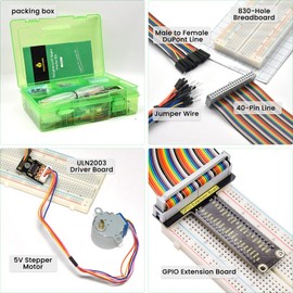 KEYESTUDIO Super Starter Kit for Raspberry Pi 5 4 3 3B/2B/B+, with Tutorials C Language Python Java Code for STEM Education Electronics Components GPIO Breakout Learning