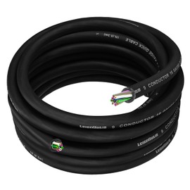 LEIGESAUDIO 20 Feet 9 Conductor Speaker Wire/Cable - 16 AWG 100% OFC, Ultra-Flex and Easy Peel Jacket, Ture Copper with Color Coded Conductors