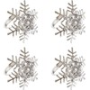 Christmas Napkin Ring Set 4Pcs Snowflake Napkin Holder Rings Silver
