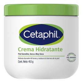 CETAPHIL Crema Hidratante 453g Hidratación continua hasta por 48 horas desde la 1era aplicación Recomendada por Dermatólogos para Piel Sensible.