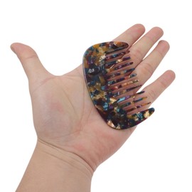 VOCOSTE Wide Tooth Combs for Women, Anti-Static Pocket Size Comb for Thick Curly Hair, Travel Comb, Mini Comb, Wide Tooth Combs for Wet and Dry, Blue, Purple