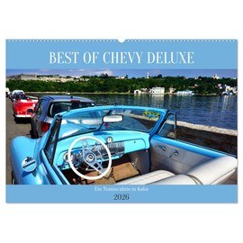 Best of Chevy DeLuxe - Ein Traumcabrio in Kuba (Wandkalender 2026 DIN A2 quer), CALVENDO Monatskalender