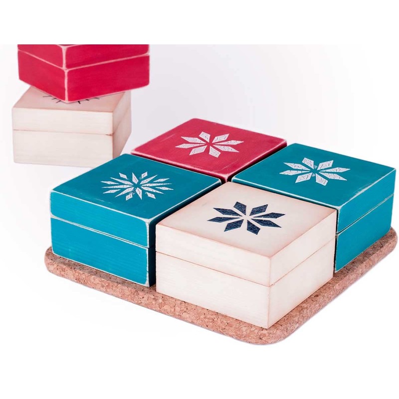 INNSPIRO Solid Pine Square Box 8.5 x 8.5 x 5