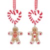 Gisela Graham Christmas Decoration Resin Gingerbread Man With Candy Cane