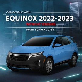 Primed Front Bumper Cover Compatible with Chevy Equinox Without Sensors 2022-2023 84911082