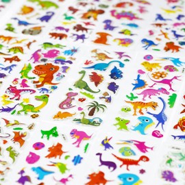 Dinosaur Stickers, 16 Types, Dinosaur Set, Waterproof Sticker Stickers, Notebook Tape, Sticker Set, Goods, Keychain, Cosplay Set (250 Sheets +)