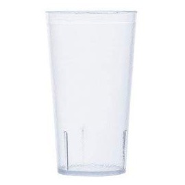 G.E.T. Vasos de plástico resistentes para restaurante, 16 onzas, transparentes (juego de 12)