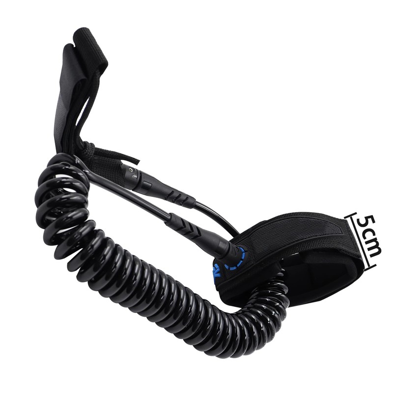 POFET Surfboard Leash 7mm 10 Feet TPU Paddle Leash with