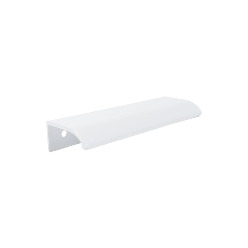 HONJIE 10Pcs 4.72" White Arc Surface Pull,White Edge Pulls Furniture