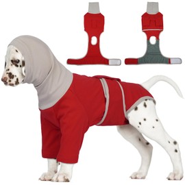 Hjumarayan Dog Surgery Recovery Suit, Dog Body Suit after Surgery Turtleneck Dog Surgical Recovery Suit, Dog Baby Grow Dog Medical Suit, Dog Surgical Vest Spay Suit Female Male Dog, Red S