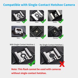 Godox Lux Junior Retro Camera Flash, GN12 with 7 Levels Flash Power, CCT 6000K±200K with S1/S2 Optical Control for Fujifilm, for Canon, for Nikon, for Sony, for Olympus Camera