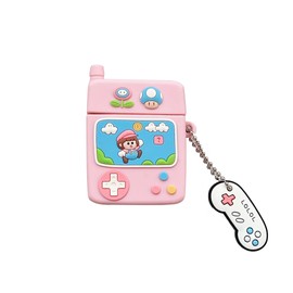 YAKVOOK for AirPod 3 Cover Case,Cute 3D Cartoon Game Console AirPods 3 3rd Generation Cover Kawaii Soft Silicone Protective Cover with Keychain Shockproof Charging Case Girls Women Pink