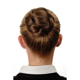 WIG ME UP - Bun Hair Bun Hairpiece Elaborately Braided Playful Costume Clip Comb Hair Pin Brown Golden Brown N672-12