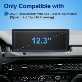 Coleya Anti-Glare Matte Screen Protector for 2023 2024 2025 Honda Accord Hybrid (Sport/EX-L/Sport-L/Touring) 12.3-inch Touchscreen, 9H Tempered Glass 2025 Accord Hybrid Accessories Anti-Fingerprint