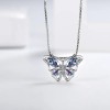 Collar De Plata 925 Mariposa Con Amatista Para Mujer Color