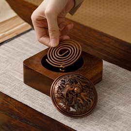 SITEDAN Incense Burner, Incense Burner, Wooden Incense Plate, Buddhist Altar Incense Burner, Incense Holder, Antique Incense Burner, Incense Burner, Swirl Incense, Corn Incense, Zen Incense, Interior