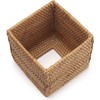 2 Pack Rattan Tissue Box Cover Square, Wicker Tissue Box