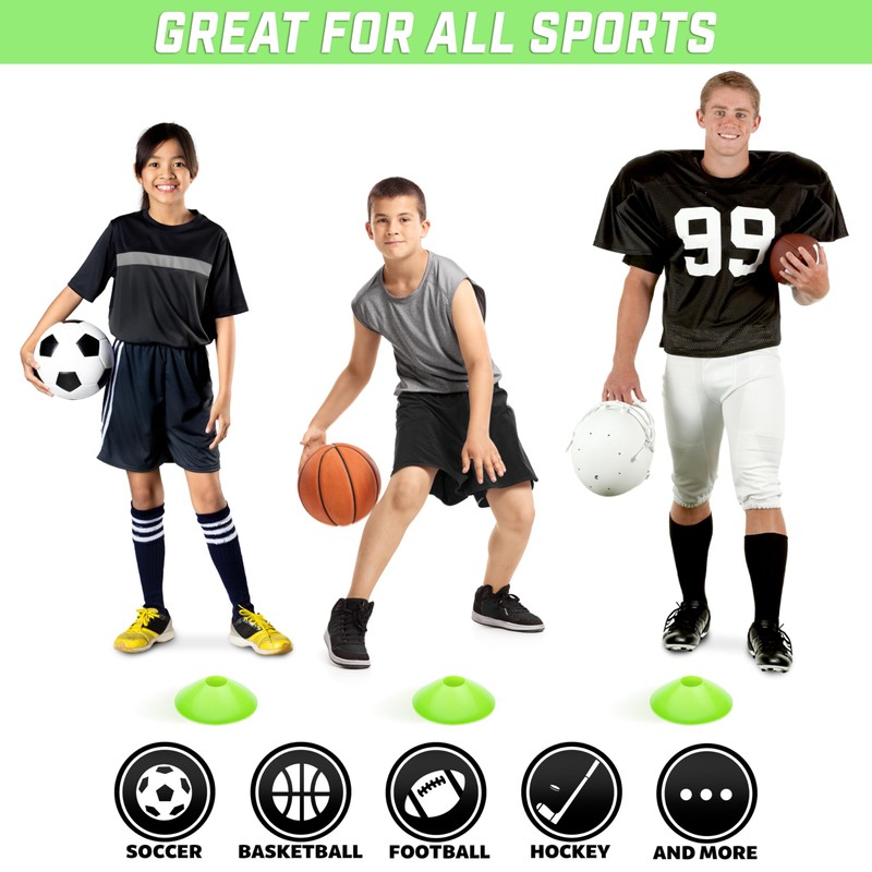 GoSports Premium Sports Cones for Training and Drills - 20