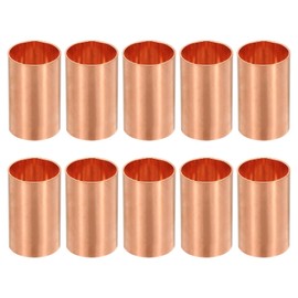 PATIKIL 3/4" Copper Coupling Fittings with Sweat Ends, Straight Copper Pipe Fitting Coupler Without Stop Solder Connection Welding Joint Connector for HVAC Air Conditioning Plumbing