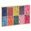 MIJOMA Mini Wooden Clothes Pegs 25mm - Perfect for Crafts,