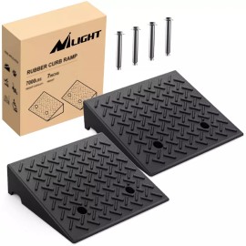 Nilight 7 Inch 7000lbs Load Capacity Rise Height Heavy Duty Rubber Curb Ramp