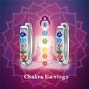 Chakra Earrings 925 Sterling Silver Chakra Stud Earrings 7 Healing